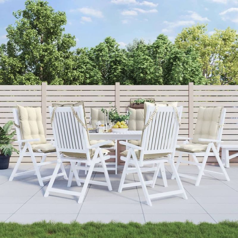 Casa si Gradina - Textile si covoare - Perne si pilote - Perne decorative - Perne scaun cu spatar inalt, 6 buc, crem, tesatura Oxford - Infinity.ro