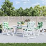 Casa si Gradina - Textile si covoare - Perne si pilote - Perne decorative - Perne de scaun spatar jos, 4 buc., model frunze, textil oxford - Infinity.ro