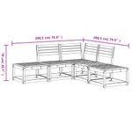 Casa si Gradina - Gradina si terasa - Mobilier exterior - Canapele si fotolii gradina - Canapea de gradina cu 5 locuri, maro ceruit, lemn masiv de pin - Infinity.ro