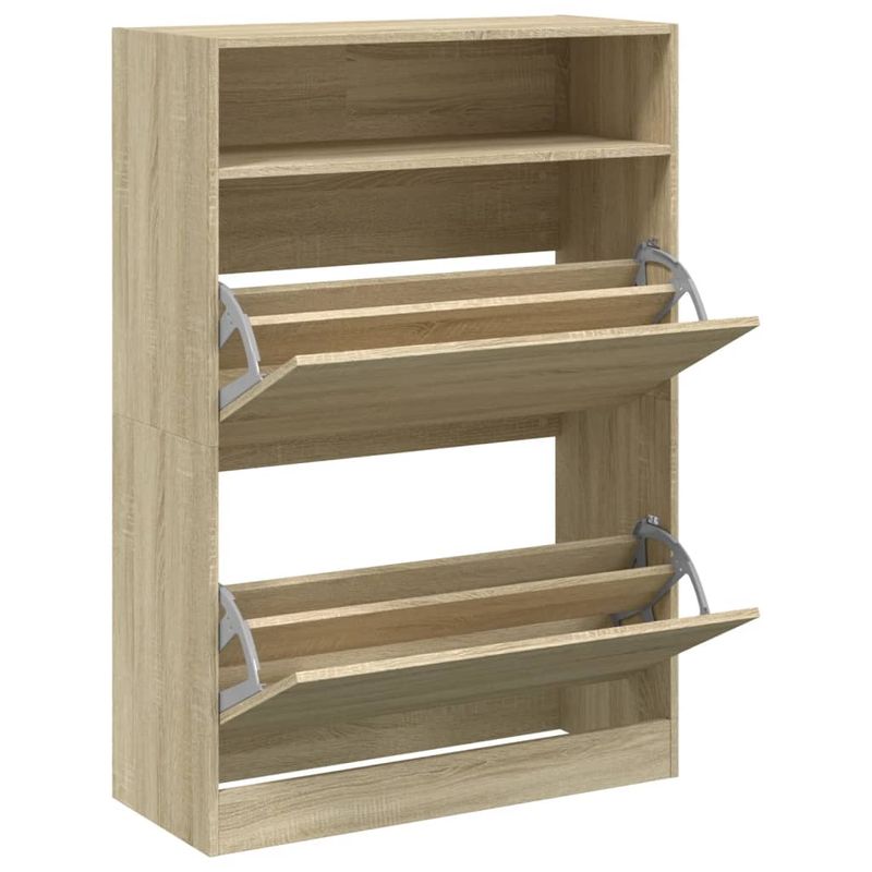 Casa si Gradina - Mobilier - Organizare si depozitare - Organizator incaltaminte - Pantofar cu 2 sertare rabatabile, stejar sonoma, 80x34x116 cm - Infinity.ro