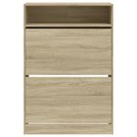 Casa si Gradina - Mobilier - Organizare si depozitare - Organizator incaltaminte - Pantofar cu 2 sertare rabatabile, stejar sonoma, 80x34x116 cm - Infinity.ro