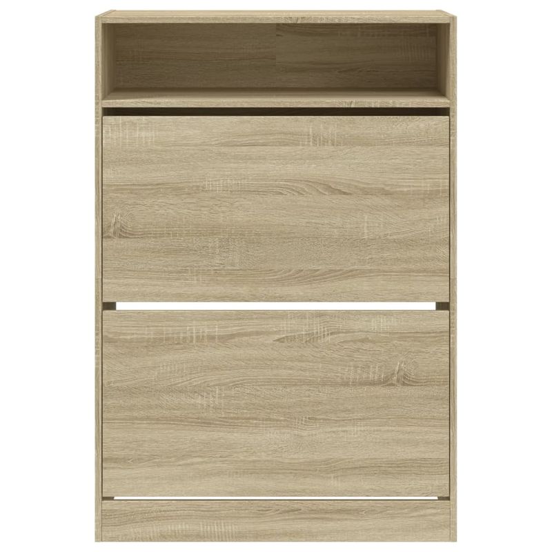 Casa si Gradina - Mobilier - Organizare si depozitare - Organizator incaltaminte - Pantofar cu 2 sertare rabatabile, stejar sonoma, 80x34x116 cm - Infinity.ro