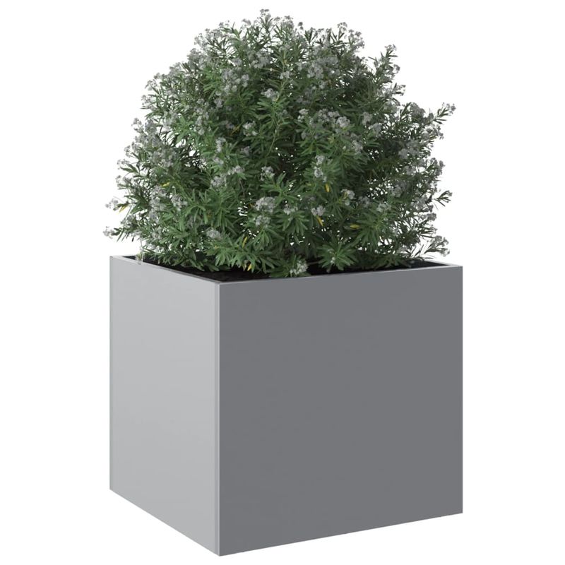 Casa si Gradina - Gradinarit si plante - Plante si ghivece - Ghivece si suporturi - Jardiniera, argintiu, 32x30x29 cm, otel galvanizat - Infinity.ro