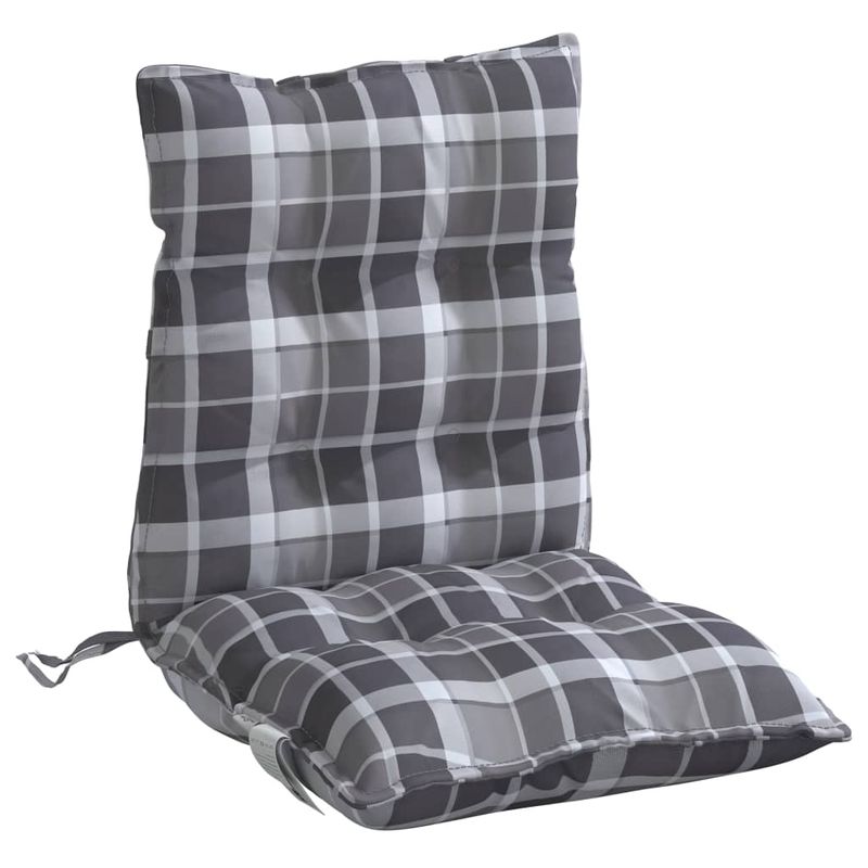 Casa si Gradina - Textile si covoare - Perne si pilote - Perne decorative - Perne scaun cu spatar mic, 6 buc., gri carouri, textil oxford - Infinity.ro
