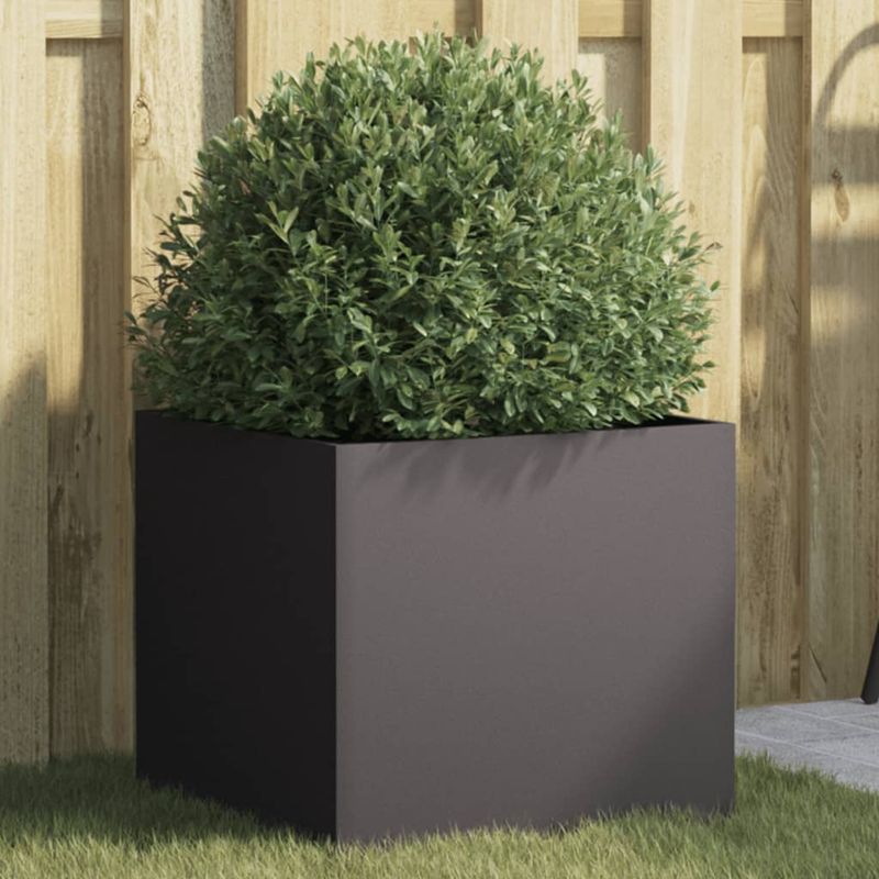 Casa si Gradina - Gradinarit si plante - Plante si ghivece - Ghivece si suporturi - Jardiniera, negru, 42x40x39 cm, otel laminat la rece - Infinity.ro