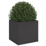 Casa si Gradina - Gradinarit si plante - Plante si ghivece - Ghivece si suporturi - Jardiniera, negru, 42x40x39 cm, otel laminat la rece - Infinity.ro