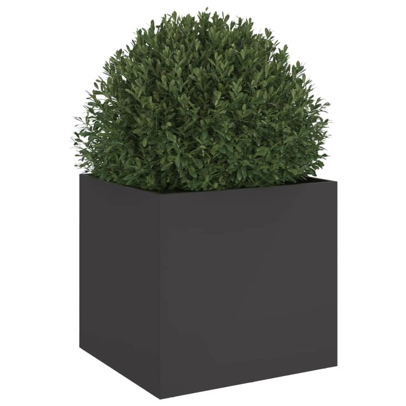 Casa si Gradina - Gradinarit si plante - Plante si ghivece - Ghivece si suporturi - Jardiniera, negru, 42x40x39 cm, otel laminat la rece - Infinity.ro
