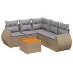 Casa si Gradina - Gradina si terasa - Mobilier exterior - Seturi mobila gradina - Set canapele de gradina cu perne, 6 piese, bej, poliratan - Infinity.ro