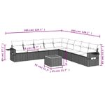 Casa si Gradina - Gradina si terasa - Mobilier exterior - Seturi mobila gradina - Set canapele de gradina, 10 piese, cu perne, bej, poliratan - Infinity.ro