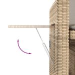 Casa si Gradina - Gradina si terasa - Mobilier exterior - Bancute de gradina - Banca de gradina rabatabila cu perne, bej, poliratan - Infinity.ro