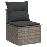 Casa si Gradina - Gradina si terasa - Mobilier exterior - Canapele si fotolii gradina - Set canapele de gradina, 9 piese, cu perne, gri, poliratan - Infinity.ro