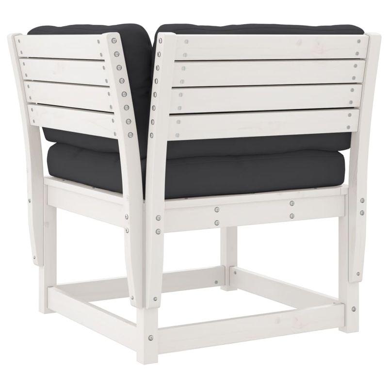 Casa si Gradina - Gradina si terasa - Mobilier exterior - Seturi mobila gradina - Set canapele de gradina cu perne 5 piese alb lemn masiv de pin - Infinity.ro