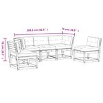 Casa si Gradina - Gradina si terasa - Mobilier exterior - Seturi mobila gradina - Set canapele de gradina cu perne 5 piese alb lemn masiv de pin - Infinity.ro