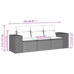 Casa si Gradina - Gradina si terasa - Mobilier exterior - Seturi mobila gradina - Set mobilier de gradina cu perne, 3 piese, negru, poliratan - Infinity.ro