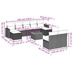 Casa si Gradina - Gradina si terasa - Mobilier exterior - Canapele si fotolii gradina - Set mobilier de gradina cu perne, 10 piese, gri, poliratan - Infinity.ro