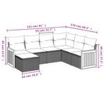 Casa si Gradina - Gradina si terasa - Mobilier exterior - Seturi mobila gradina - Set canapele de gradina, 7 piese, cu perne, bej, poliratan - Infinity.ro