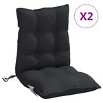 Casa si Gradina - Textile si covoare - Perne si pilote - Perne decorative - Perne scaun cu spatar mic, 2 buc., negru, textil oxford - Infinity.ro