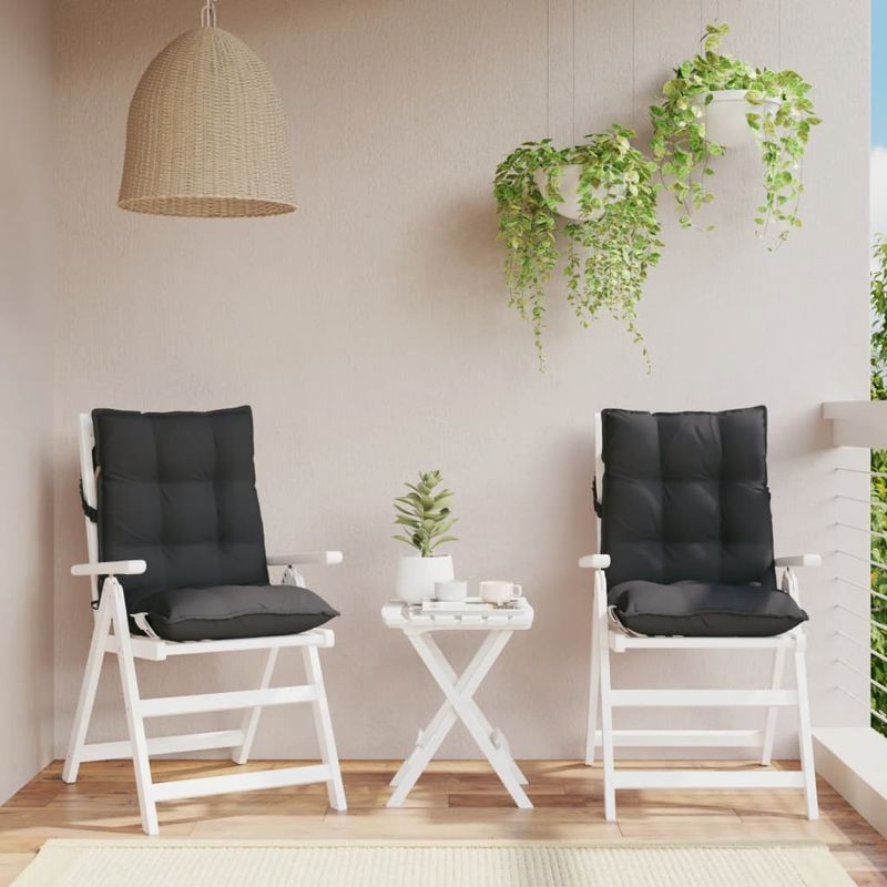 Casa si Gradina - Textile si covoare - Perne si pilote - Perne decorative - Perne scaun cu spatar mic, 2 buc., negru, textil oxford - Infinity.ro
