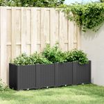 Casa si Gradina - Gradinarit si plante - Plante si ghivece - Ghivece si suporturi - Jardiniera de gradina, negru, 160x40x53 cm, PP - Infinity.ro