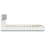 Casa si Gradina - Mobilier - Paturi si accesorii - Paturi - Cadru de pat cu tablie si lumini LED, alb, 180x200 cm - Infinity.ro