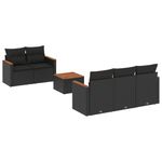Casa si Gradina - Gradina si terasa - Mobilier exterior - Seturi mobila gradina - Set mobilier de gradina cu perne, 6 piese, negru, poliratan - Infinity.ro