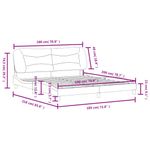 Casa si Gradina - Mobilier - Paturi si accesorii - Paturi - Cadru de pat cu tablie, cappuccino, 180x200 cm, piele ecologica - Infinity.ro