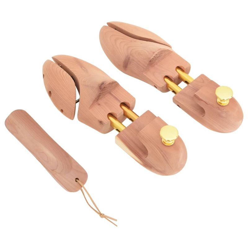 Market - Spalare si intretinere rufe - Produse intretinere Incaltaminte - Perii si alte accesorii - Dispozitiv largire pantofi cu incaltator, EU 36-37, lemn cedru, model cu buton - Infinity.ro