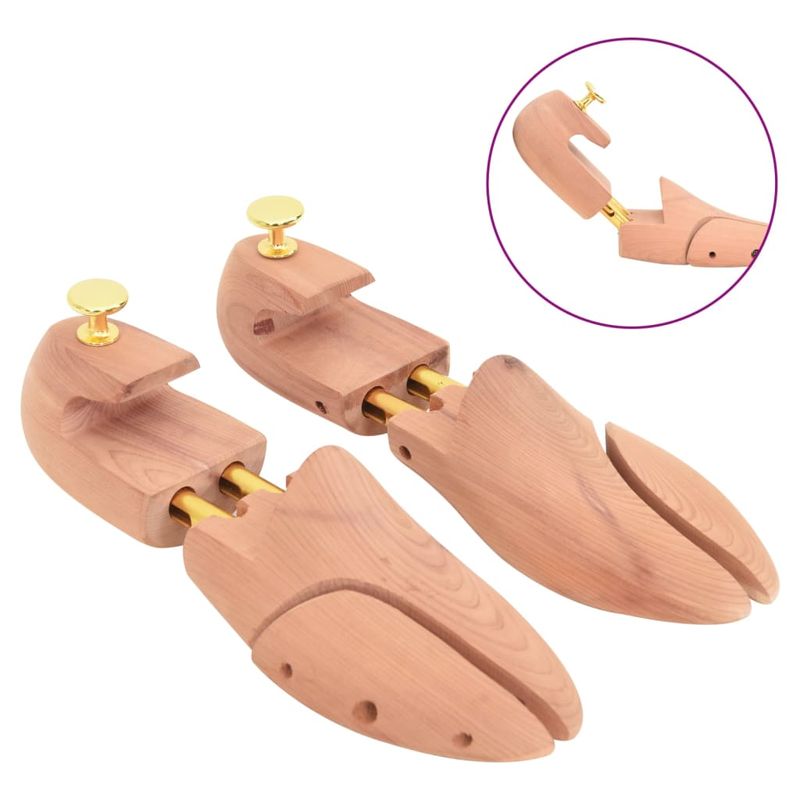 Market - Spalare si intretinere rufe - Produse intretinere Incaltaminte - Perii si alte accesorii - Dispozitiv largire pantofi cu incaltator, EU 36-37, lemn cedru, model cu buton - Infinity.ro