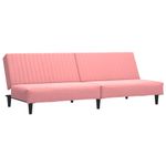 Casa si Gradina - Mobilier - Canapele si coltare - Canapele - Canapea extensibila cu 2 locuri, roz, catifea - Infinity.ro