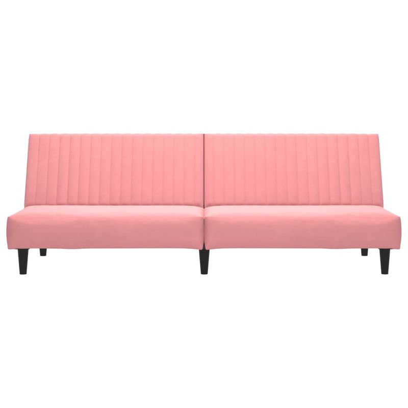 Casa si Gradina - Mobilier - Canapele si coltare - Canapele - Canapea extensibila cu 2 locuri, roz, catifea - Infinity.ro