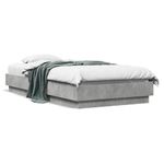Casa si Gradina - Mobilier - Paturi si accesorii - Paturi - Cadru de pat cu lumini LED, gri beton, 75x190 cm - Infinity.ro