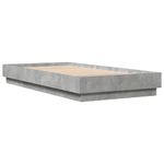 Casa si Gradina - Mobilier - Paturi si accesorii - Paturi - Cadru de pat cu lumini LED, gri beton, 75x190 cm - Infinity.ro