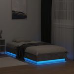 Casa si Gradina - Mobilier - Paturi si accesorii - Paturi - Cadru de pat cu lumini LED, gri beton, 75x190 cm - Infinity.ro