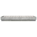 Casa si Gradina - Mobilier - Paturi si accesorii - Paturi - Cadru de pat cu lumini LED, gri beton, 75x190 cm - Infinity.ro