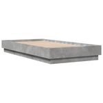 Casa si Gradina - Mobilier - Paturi si accesorii - Paturi - Cadru de pat cu lumini LED, gri beton, 75x190 cm - Infinity.ro