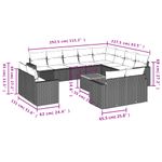 Casa si Gradina - Gradina si terasa - Mobilier exterior - Canapele si fotolii gradina - Set canapele de gradina, 13 piese, cu perne, bej, poliratan - Infinity.ro