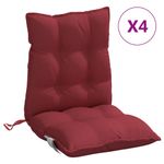 Casa si Gradina - Textile si covoare - Perne si pilote - Perne decorative - Perne scaun cu spatar mic, 4 buc, rosu vin, tesatura Oxford - Infinity.ro