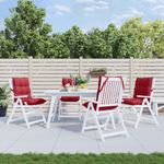 Casa si Gradina - Textile si covoare - Perne si pilote - Perne decorative - Perne scaun cu spatar mic, 4 buc, rosu vin, tesatura Oxford - Infinity.ro