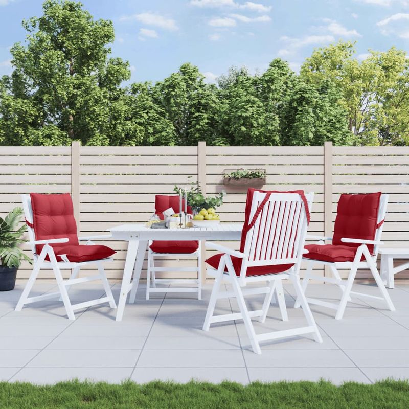 Casa si Gradina - Textile si covoare - Perne si pilote - Perne decorative - Perne scaun cu spatar mic, 4 buc, rosu vin, tesatura Oxford - Infinity.ro