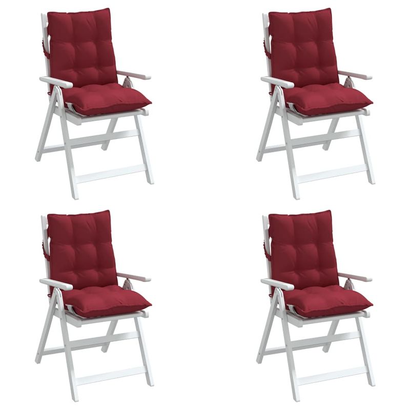 Casa si Gradina - Textile si covoare - Perne si pilote - Perne decorative - Perne scaun cu spatar mic, 4 buc, rosu vin, tesatura Oxford - Infinity.ro