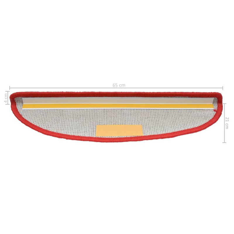 Casa si Gradina - Textile si covoare - Covoare - Covoare casa - Covorase pentru trepte scara, 15 buc., rosu, 65x21x4 cm - Infinity.ro