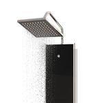 Casa si Gradina - Sanitare - Cazi si cabine de dus - Coloane si seturi de dus - Unitate panou de dus, negru, 18x45,5x130 cm, sticla - Infinity.ro