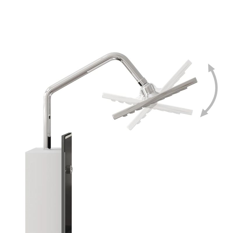 Casa si Gradina - Sanitare - Cazi si cabine de dus - Coloane si seturi de dus - Unitate panou de dus, negru, 18x45,5x130 cm, sticla - Infinity.ro