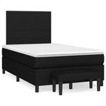 Casa si Gradina - Mobilier - Paturi si accesorii - Paturi - Pat box spring cu saltea, negru, 120x200 cm, textil - Infinity.ro
