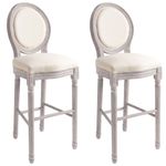 Casa si Gradina - Mobilier - Scaune si fotolii - Scaune - Scaune de bar, 2 buc., alb, panza - Infinity.ro