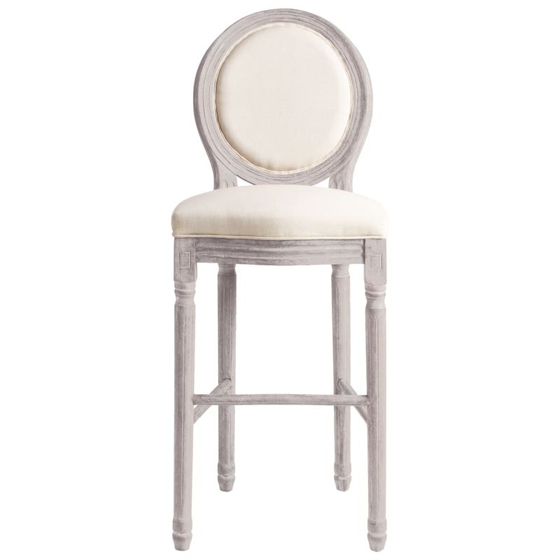 Casa si Gradina - Mobilier - Scaune si fotolii - Scaune - Scaune de bar, 2 buc., alb, panza - Infinity.ro