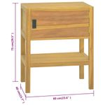 Casa si Gradina - Mobilier - Dulapuri si sifoniere - Dulapuri - Dulap de baie, 60x40x75 cm, lemn masiv de tec - Infinity.ro