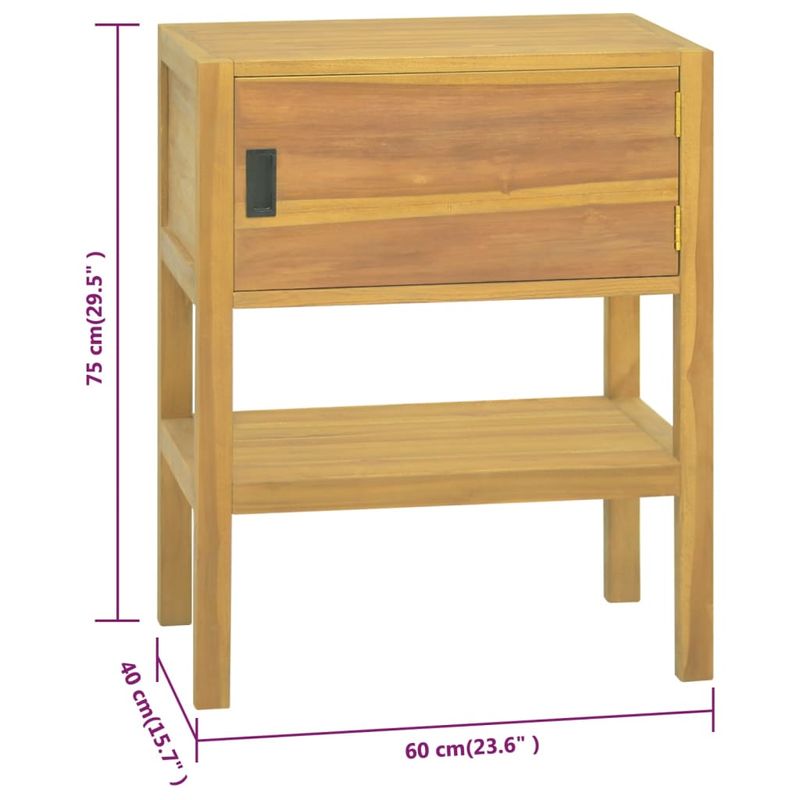 Casa si Gradina - Mobilier - Dulapuri si sifoniere - Dulapuri - Dulap de baie, 60x40x75 cm, lemn masiv de tec - Infinity.ro