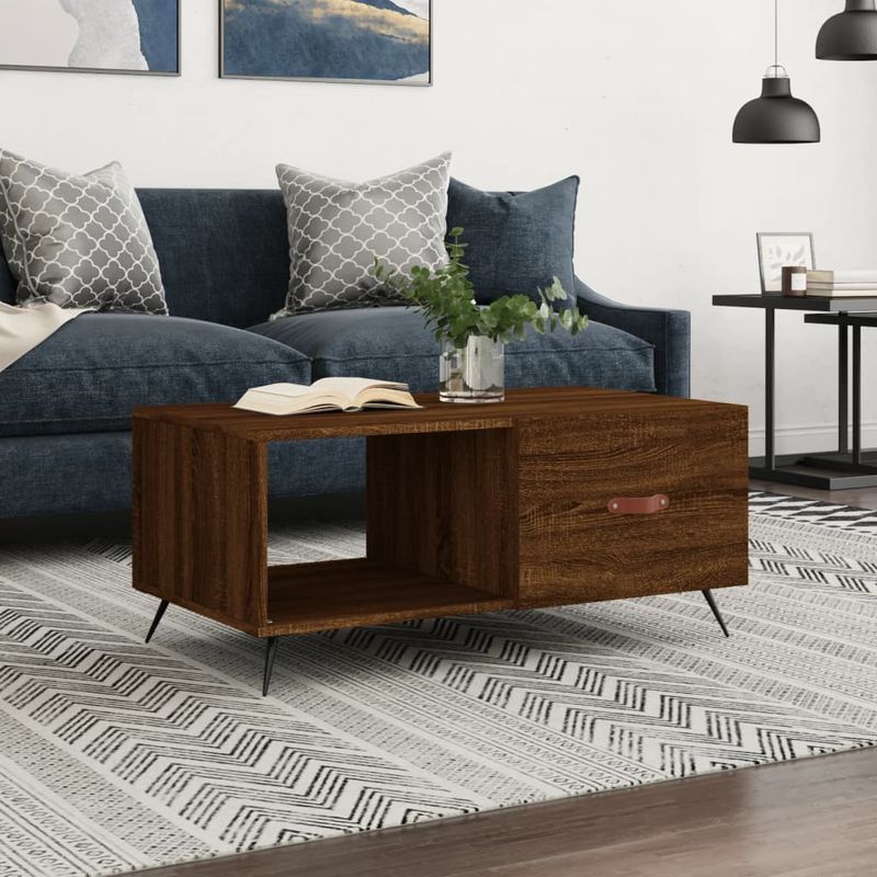 Casa si Gradina - Mobilier - Mese si birouri - Masute de cafea - Masuta de cafea, stejar maro, 90x50x40 cm, lemn prelucrat - Infinity.ro