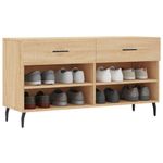 Casa si Gradina - Mobilier - Organizare si depozitare - Organizator incaltaminte - Bancheta pantofar, stejar sonoma, 102x35x55 cm, lemn prelucrat - Infinity.ro
